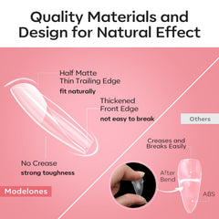 Modelones uñas cuadradas, borde definido para estilo moderno y ajuste estable.
