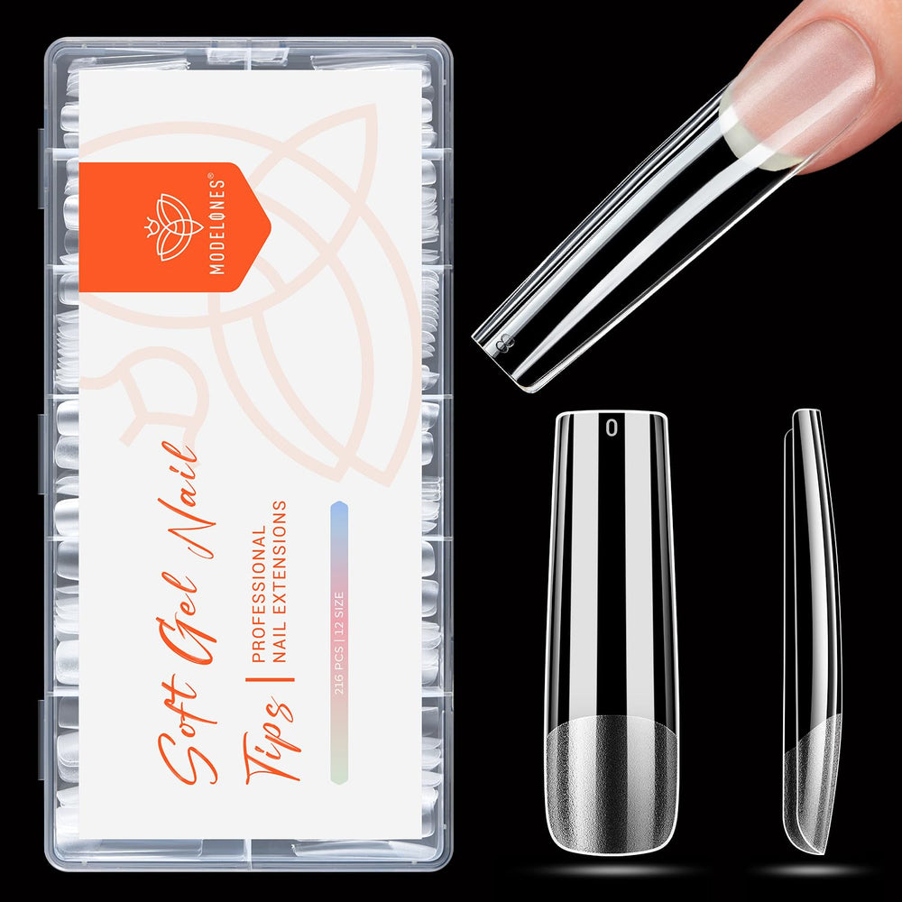 Modelones uñas extensiones cuadradas XXL para alargar y cubrir de forma natural