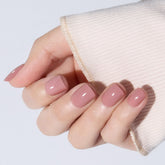 Modelones uñas extras cortas Cosy Pink, listas para uso diario.