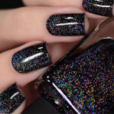 Modelones uñas postizas brillo negro corto para un look rápido
