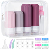 MODENGKONGJIAN 16-pack cranberry travel bottles for organized packing