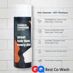 modern mammals hydrating shampoo label detail showing 8oz bottle
