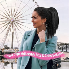 MODSIGHT Yaki Straight Ponytail close-up texture shows fluffy, natural Yaki finish.