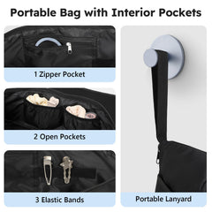 MOKURA inner pockets and elastic bands keep accessories tidy and accessible.