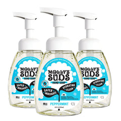 Molly's Suds Peppermint bottle offers refreshing, gentle cleansing.