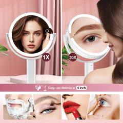 Momokuba height-adjustable mirror with swivel offers comfortable viewing angles.