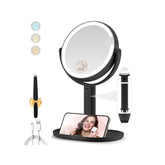 MOMOKUBA makeup mirror with lights—1x side for effortless daily makeup and grooming.