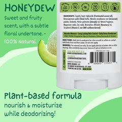 MONA Honeydew desodorante en barra, aplicación fácil para axilas.