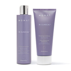 MONAT IR Clinical Thickening Shampoo bottle showcases volume-focused formula for fuller-looking strands.