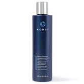 MONAT Renew Shampoo bottle front highlighting premium design and vegan, cruelty-free promise.