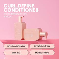 MONDAY CURL DEFINE ingredients label highlights peptides for resilience.