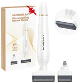 MONESAO Derma Stamp on the face for enhanced skincare product absorption.