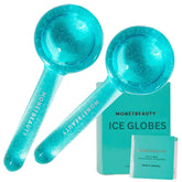 MonétBeauty Ice Globes for Face in action, cooling to help reduce puffiness.