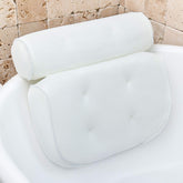 Monsuri deluxe bath pillow neck support for cozy tub relaxation.