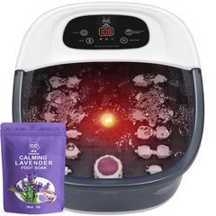 MoodRelish foot spa massager with heat bubbles for soothing tired feet