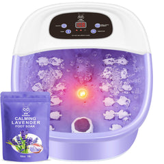 MoodRelish foot spa with heat, bubbles and jets for a relaxing soak.