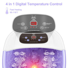 MoodRelish foot spa offers vibration and bubbles to ease tension.