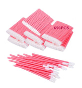 Mooerca 650pcs disposable lip brushes kit for clean lip color application