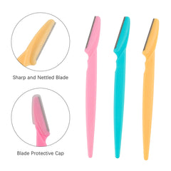 Mooerca eyebrow razor 62pcs yellow shaver pack for travel touch-ups