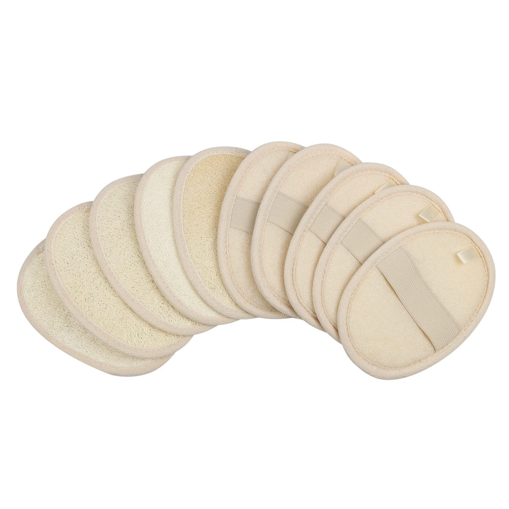 Esponja lufa Mooerca exfoliante para cuerpo, tamaño 4x5-7 pulgadas, piel suave.