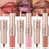 MooGlamor dual-ended lip liner and gloss set for precise shaping and shine