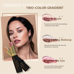 MooGlamor Glitter Stick: textura cremosa para aplicacion suave y duradera.