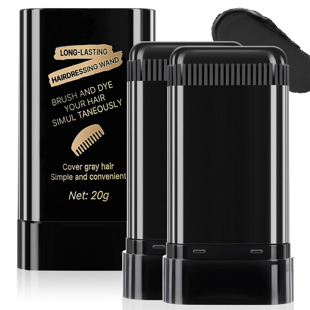 MOONGAZE Root-Touch-Up Stick close-up showing precise application for quick gray coverage.