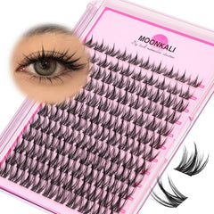 MOONKALI lash clusters 10-16mm CC curl, lightweight for all-day comfort.