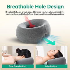 MOONYOOY prone sleep pillow neck alignment for comfortable stomach sleeping.