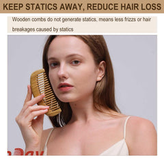 Moreinday sandalwood comb reduces static for smoother daily grooming.
