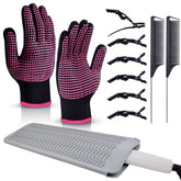 MORGLES heat-resistant gloves in a two-pack for safer styling
