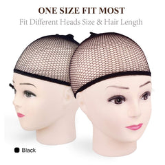 MORGLES black mesh wig cap close-up shows breathable material for all-day use.