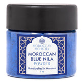 Polvo Nila azul de Moroccan Mchicha para limpieza suave de la piel