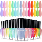 Morovan Esmalte Set Pastel Macaron Arcoiris para uñas radiantes y divertidas