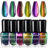 Morovan esmalte uñas hologografico ombre: acabado multicolor para uñas deslumbrantes.