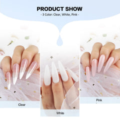 Morovan kit uñas acrílicas polvo rosa para acabado suave y profesional.