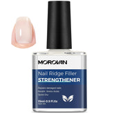 Morovan Nail Strengthener with keratin-calcium formula repairs damaged nails for a stronger look.