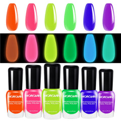 Morovan Neon Esmalte Set Dia: color neón para uso diario con acabado brillante.