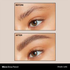MORPHE Micro Dual Cejas Latte con punta retráctil para aplicación suave y control.