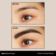 MORPHE Lápiz de cejas con cepillo espiral para difuminar y ajustar la apariencia.