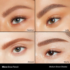 Cepillo espiral incluido para difuminar y dar forma a las cejas.