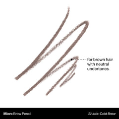 MORPHE Micro Dual Eyebrow Pencil: tono Cold Brew para cejas naturales.