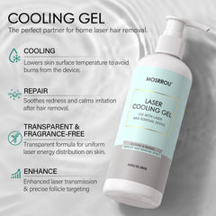 MOSRROU cooling gel applied on skin enabling smooth device glide