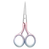 Motanar golden straight blades grooming scissors for precise facial hair trimming.