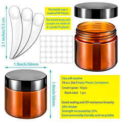 MotBach 60ml amber cosmetic jar with UV protection preserves sensitive formulations