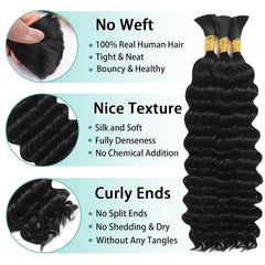 MOTFIN Brazilian remy curly braiding hair in 110g, ideal for long-lasting boho looks