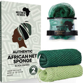 Esponja de red africana Mother Africa con nudos micro para exfoliar suavemente