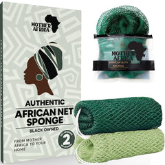 Esponja de red africana Mother Africa con nudos micro para exfoliar suavemente