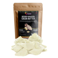 Manteca de cacao refinada de Motherland Goods, cubos sin olor para hidratación suave en cosmética DIY