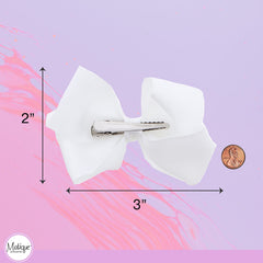 Motique Accessories 3 inch grosgrain bow clips ideal for weddings and parties.